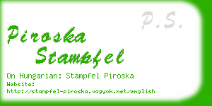 piroska stampfel business card